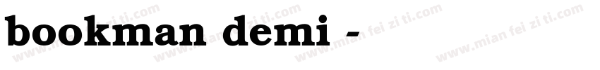 bookman demi字字体转换